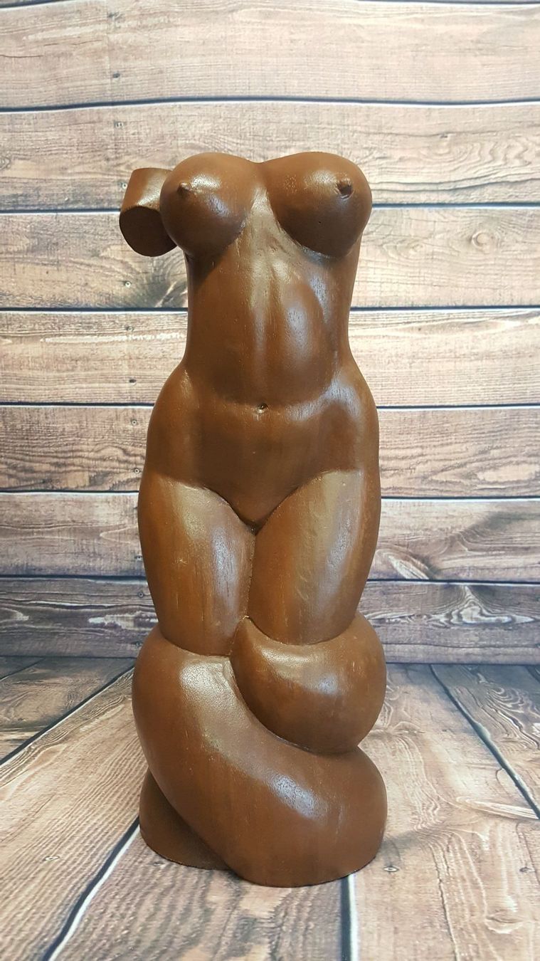 Skulpturen & Statuen: Skulptur Holzskulptur Figur Torso – Neu und originalverpackt aus Domat-ems von Gr8wood 2