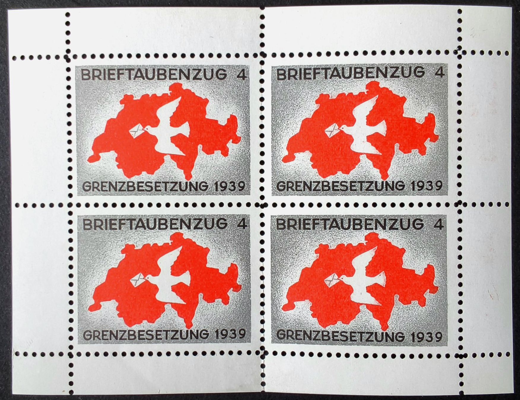 Tutti i francobolli: Brieftaubenzug 4, grau, 2.WK, Wi Bft 6-3 – Usato da Niederuzwil venduto da LichtPhil