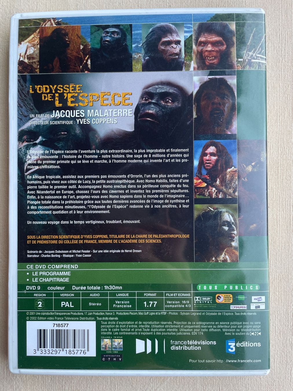 Tutti i DVDs: L’odyssée de l’espèce – Usato da Genève venduto da Buens4 1