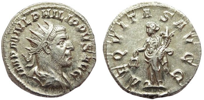 Tutti le monete: PHILIP I AR Antoninianus (246 AD) – Usato da La Sarraz venduto da classicworldcoins