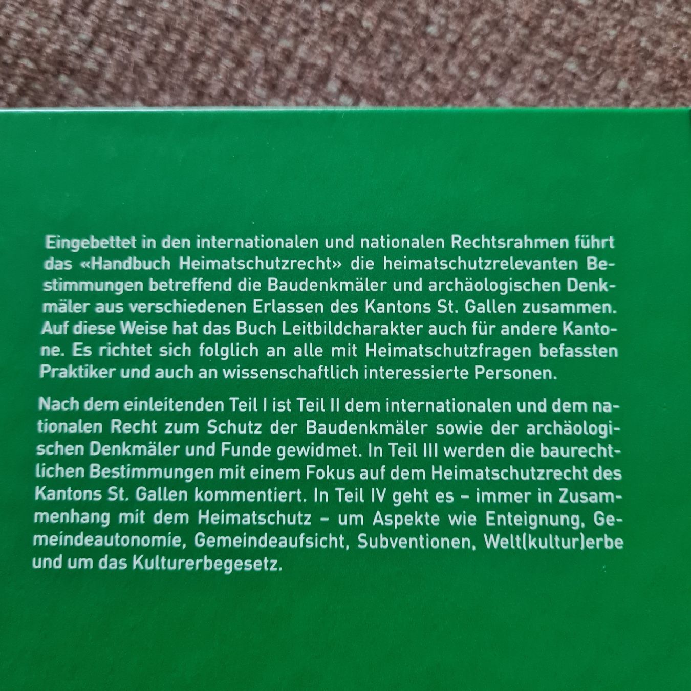 Libri: Handbuch Heimatschutzrecht – Usato da Basel venduto da Piscosour01 3