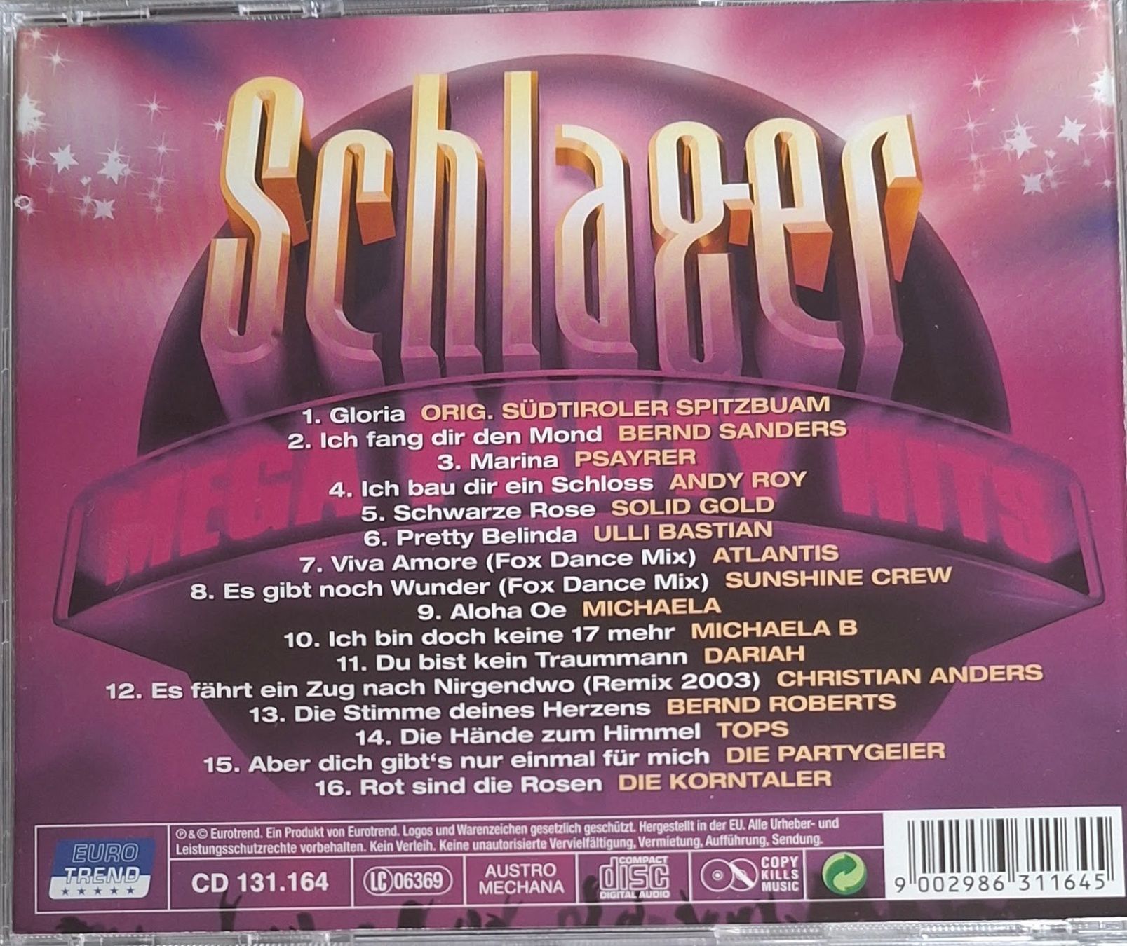 CD: Schlager Mega Party Hits - CD 2 – Usato da Reinach BL venduto da Chela04 1