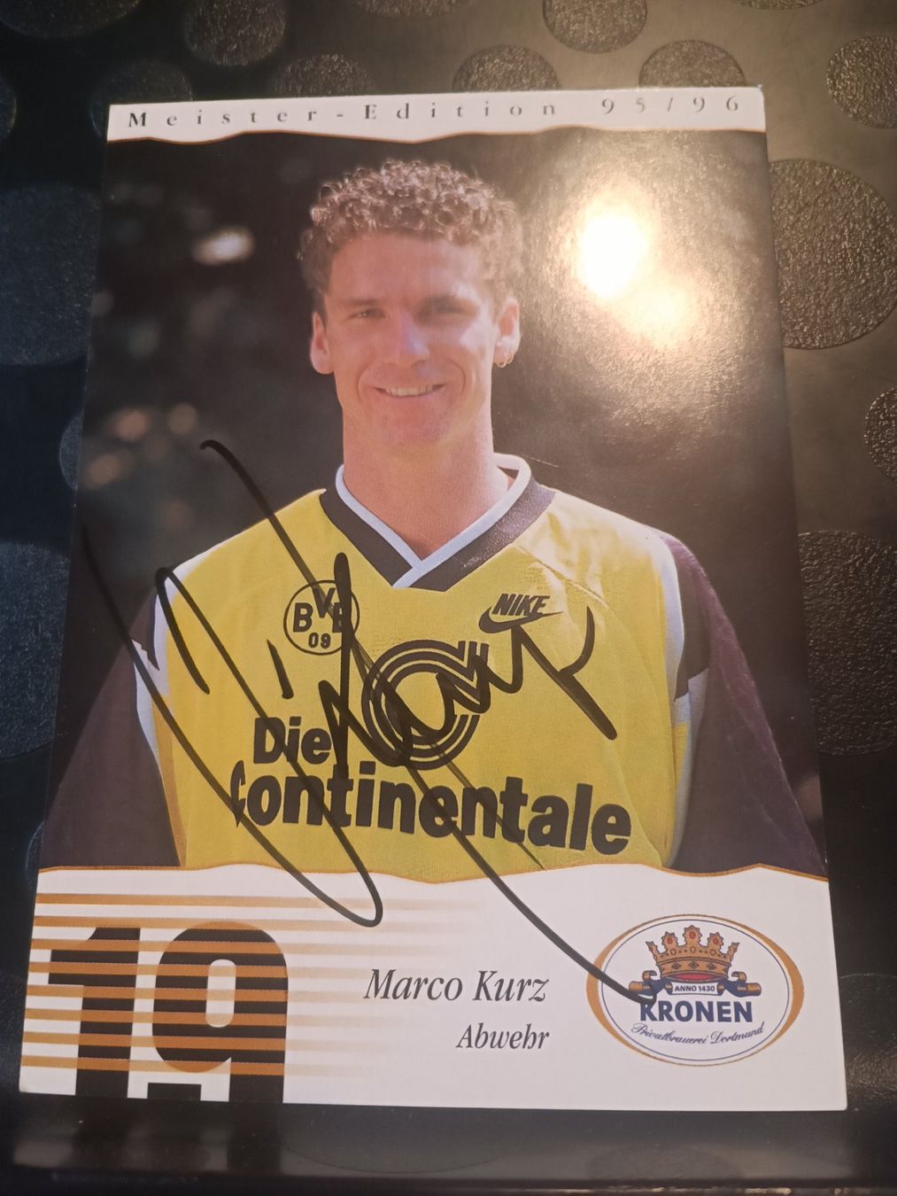 Autografi: Marco Kurz - handsigniert BVB - Borussia Dortmund – Usato da Menziken venduto da Artographs