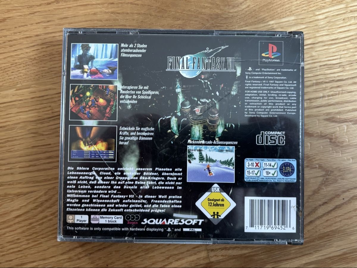 Jeux: PS (PAL) - Final Fantasy VII / 7  – D'occasion à Widen par mxpx_1981 3