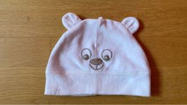 Baby Muetze Bär weiss Grösse 86/92 