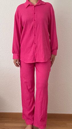 Pinker Zweiteiler Damen Einheitsgrösse (passt S)