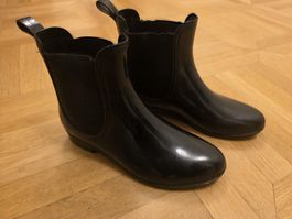 Schwarze Regenstiefel, Grösse 36