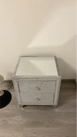 2 x Schicker Vintage Zimmer Spiegelschrank mit Kristallgrif