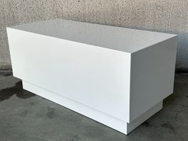 Salontisch Weiss modern 100 × 40 × 45 cm Couchtisch