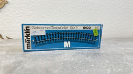 Märklin Gebogene Gleisstücke 10x1/1 M Gleis 5100 H0 / AC