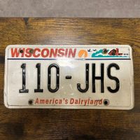 🇺🇸 U.S. Autoschild, Wisconsin 110 JHS - ORIGINAL!