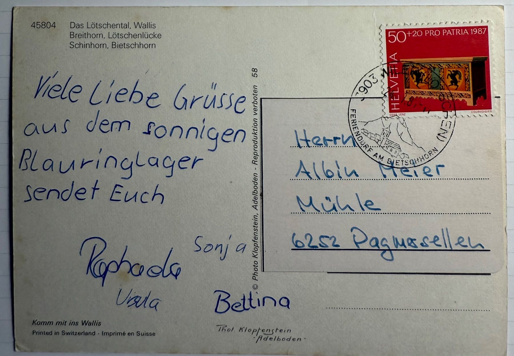 Cartoline postali: Lötschental - Panorama – Usato da Lutry venduto da Ediego 1