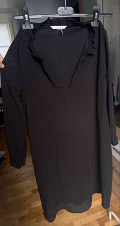 Camicia/vestito nera elegante, maniche lunghe - Taglia S/M