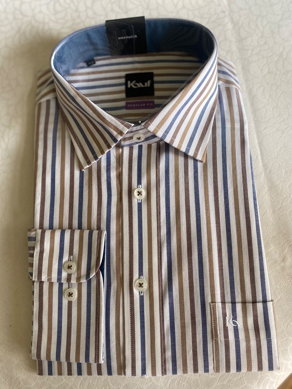 Camicie: Neues "Kauf" Langarm-Hemd, Grösse 42, Regular Fit – Nuovo e nell'imballaggio originale da Wil SG venduto da nat_g5tn
