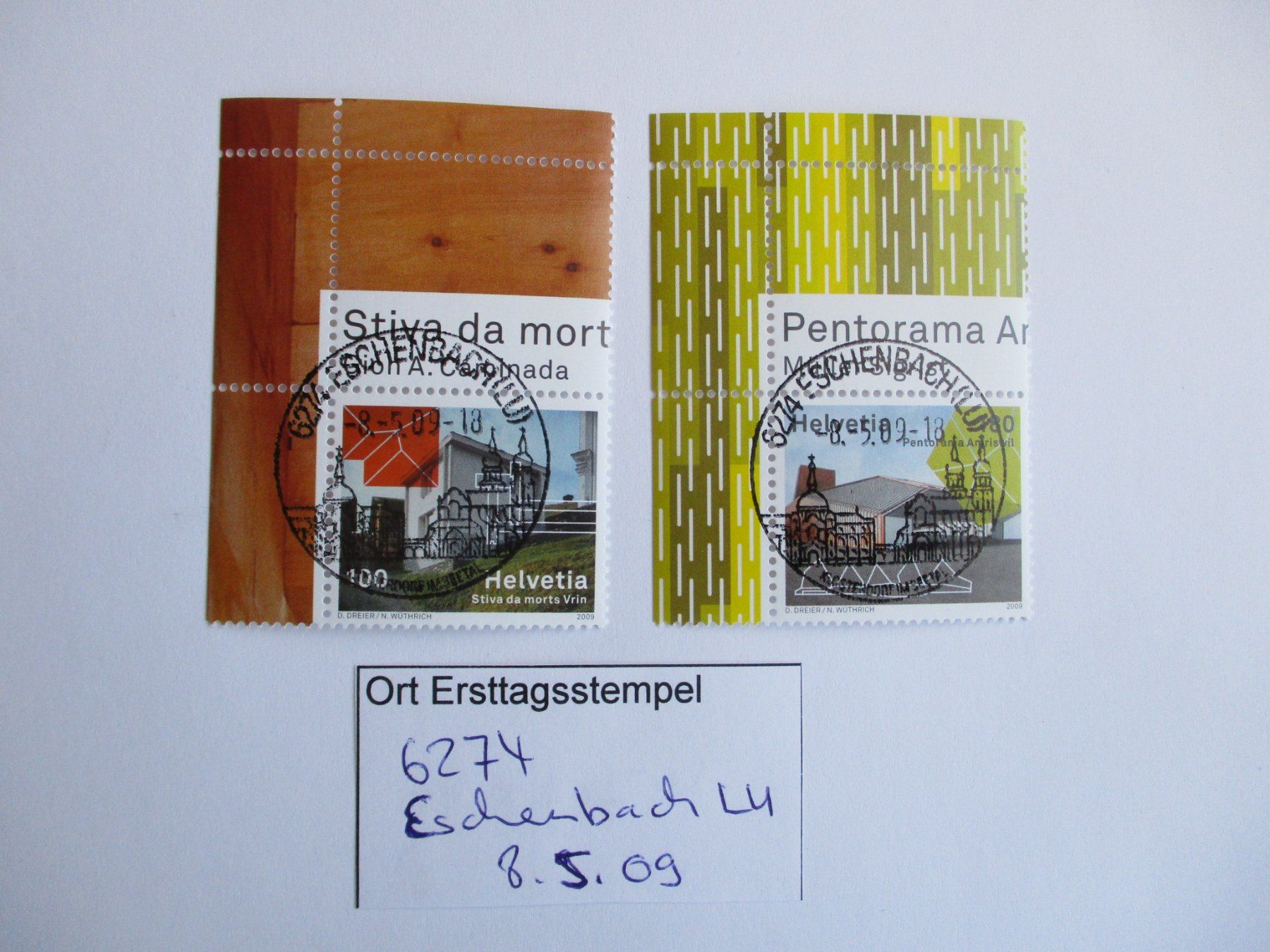 Alle Briefmarken: Voll Ort Ersttagsstempel 6274 Eschenbach LU – Gebraucht aus Langnau b. Reiden von Aktuell88