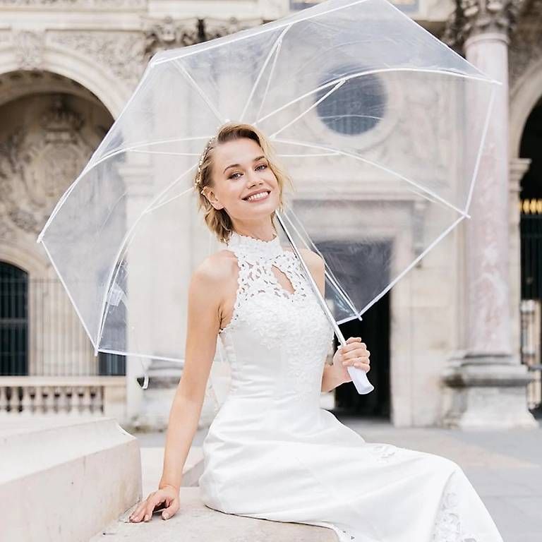 Ombrelli: 2 Regenschirme Hochzeit transparent/ durchsichtig – Usato da Winterthur venduto da cesteffani 3