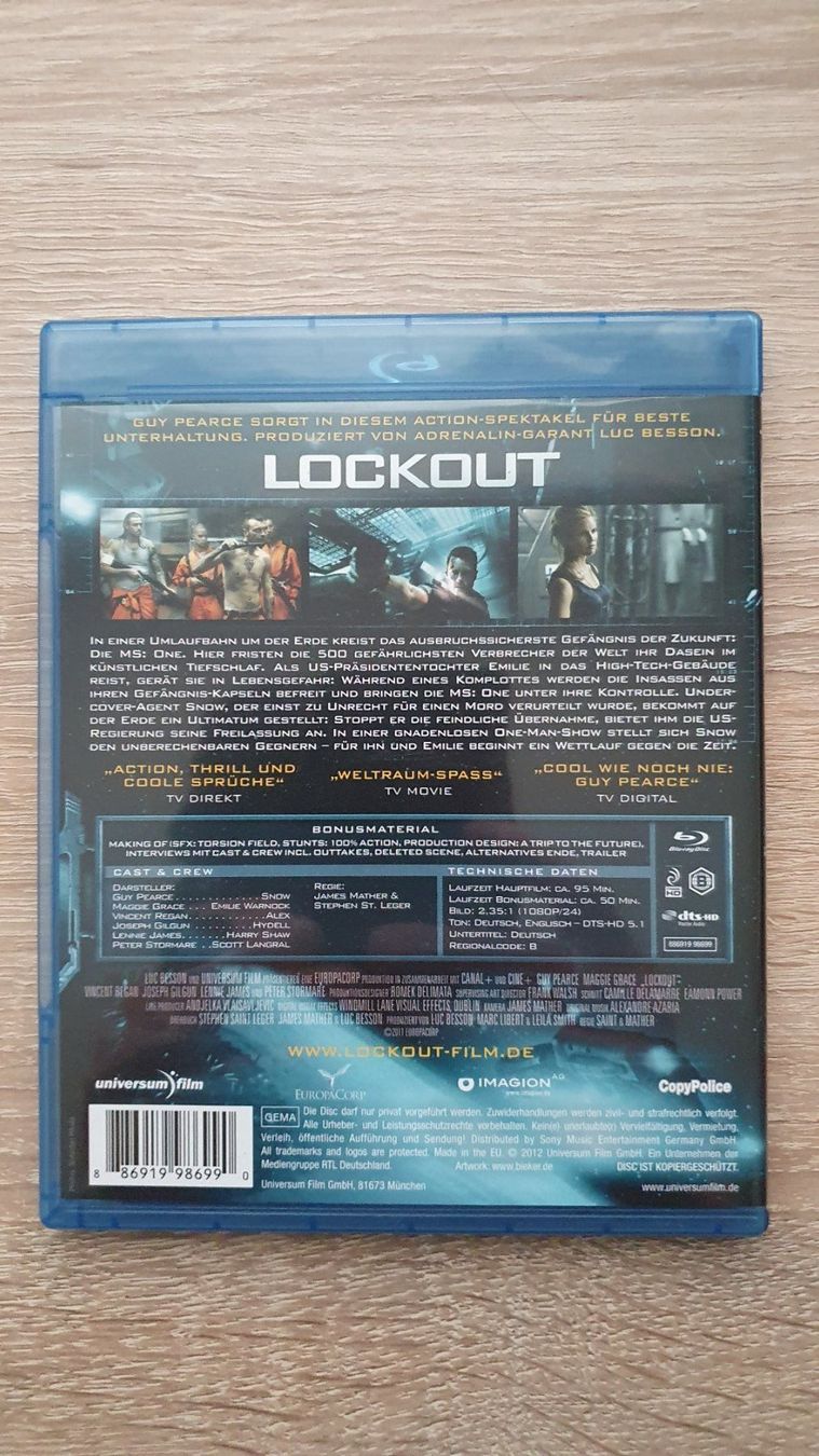 Tous les DVDs: Lockout – D'occasion à Rupperswil par lenzburg02 1