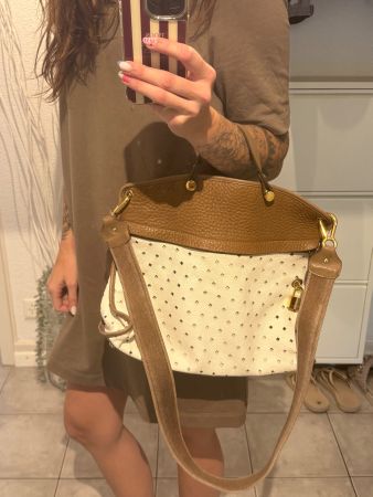 FURLA Crossbody Top-HandlePiper in Weiss - Braun