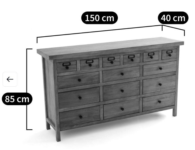 Credenze: Buffet Berufsmöbel 15 Schubladen - Holz – Usato da Hüttikon venduto da abarb 2