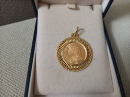 Wunderschöner Anhänger mit 20er Goldvreneli