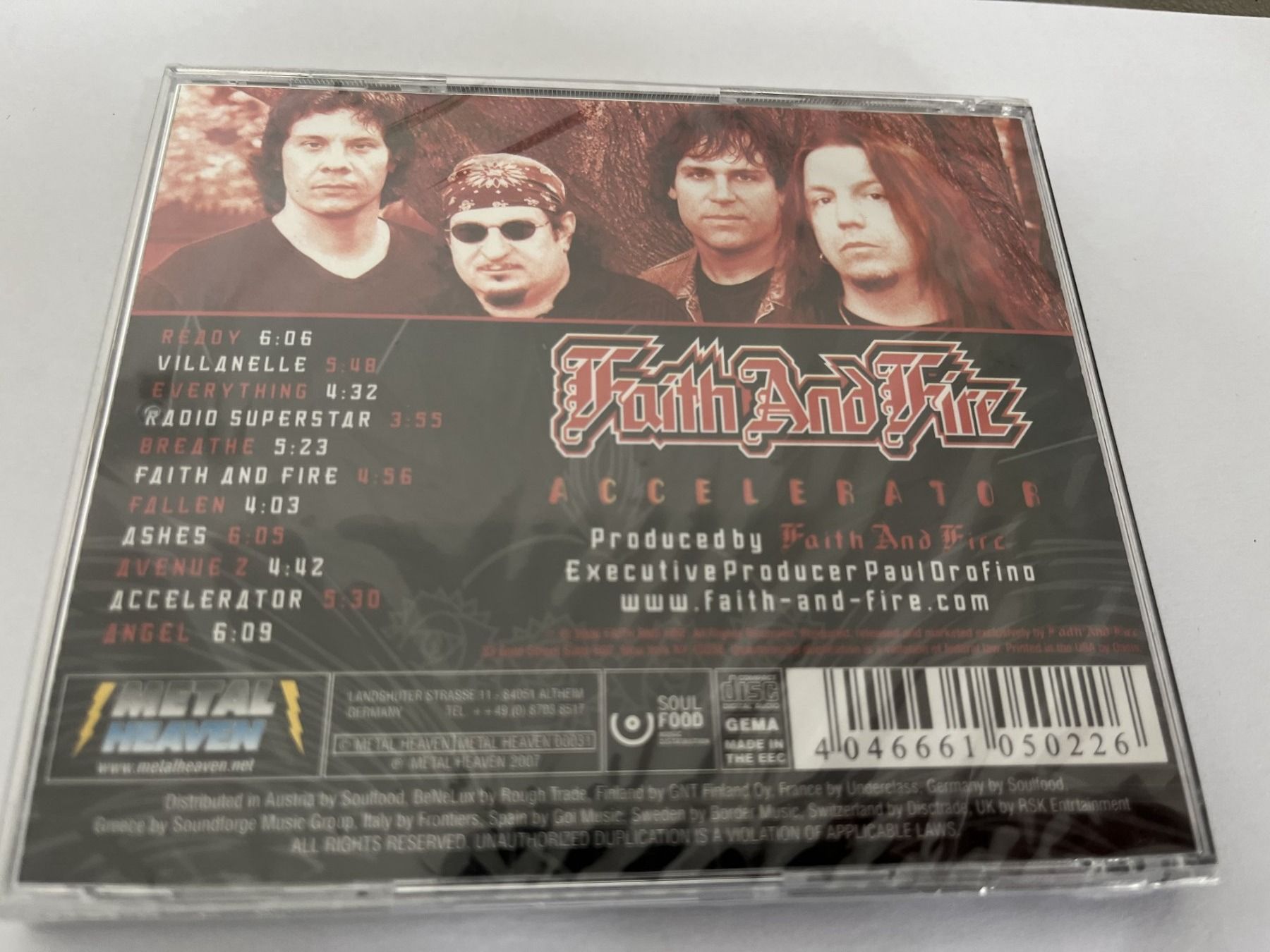 CD: FAITH AND FIRE - Accelerator – Nuovo e nell'imballaggio originale da Lohn-Ammannsegg venduto da Gladiator 1