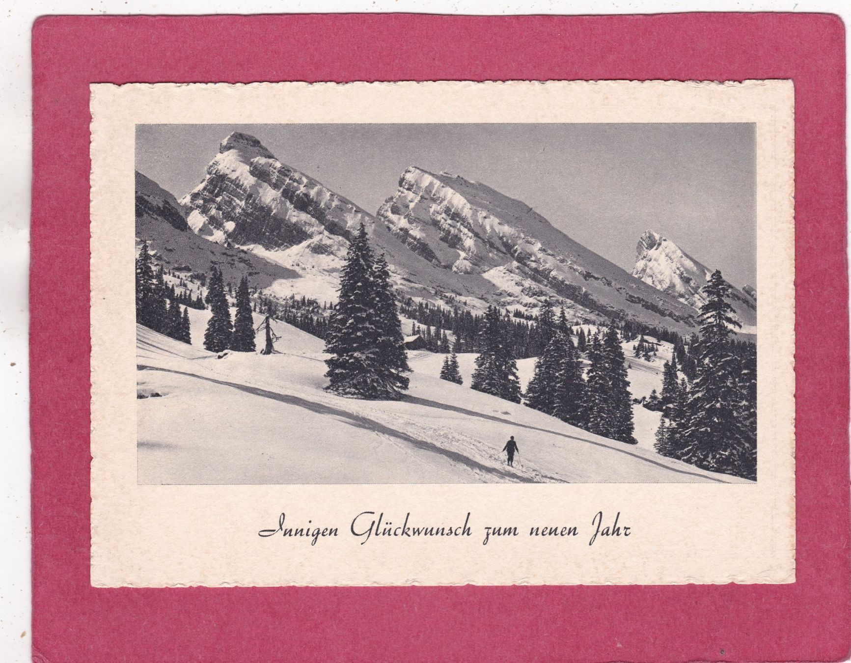 Cartoline postali: Wintertag in den Kurfirsten  Neujahr – Usato da Herisau venduto da Lisegrat2008
