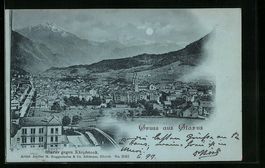 Mondschein-AK Glarus, Gesamtansicht mit 