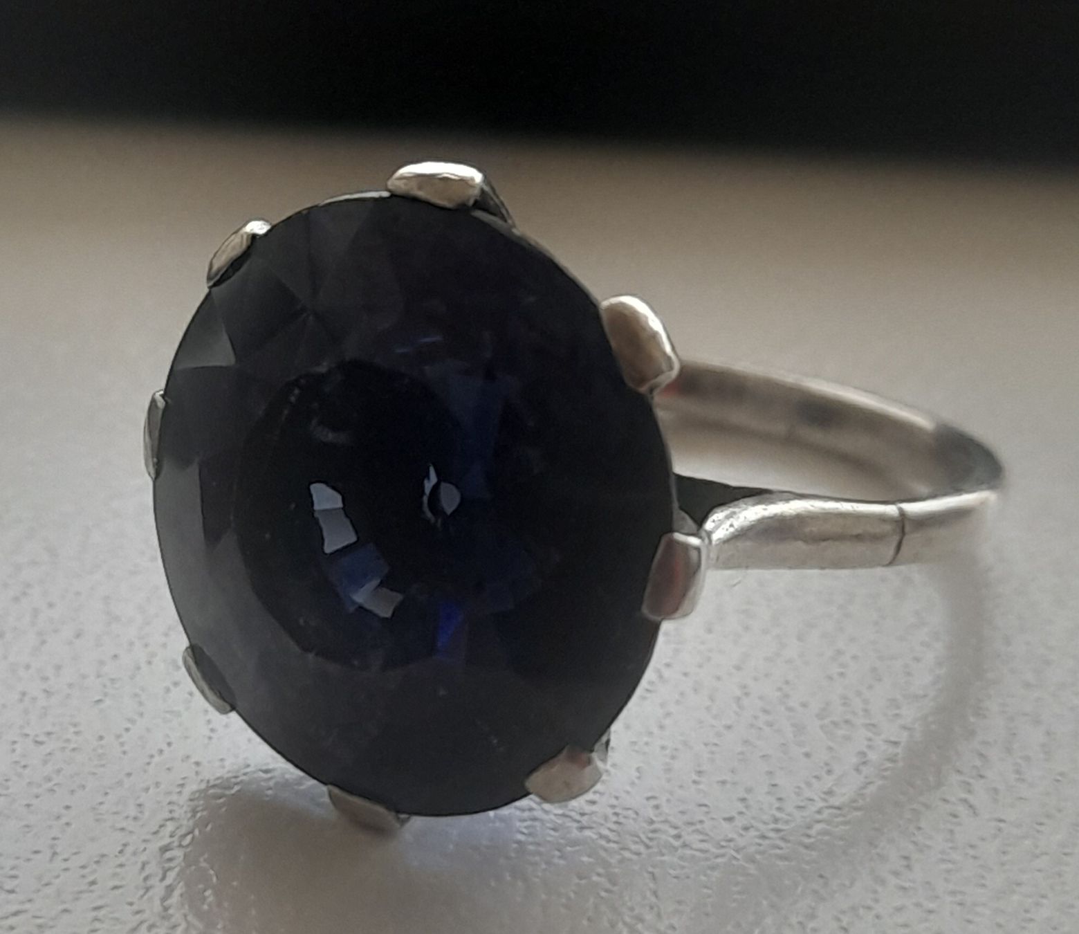 Ringe: Bague en argent 800,et Saphir véritable.  – Gebraucht aus Lausanne von Glam-Luxe 1