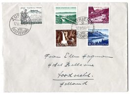 1954 Pro Patria Satzbrief nach Holland, gestempelt Zürich