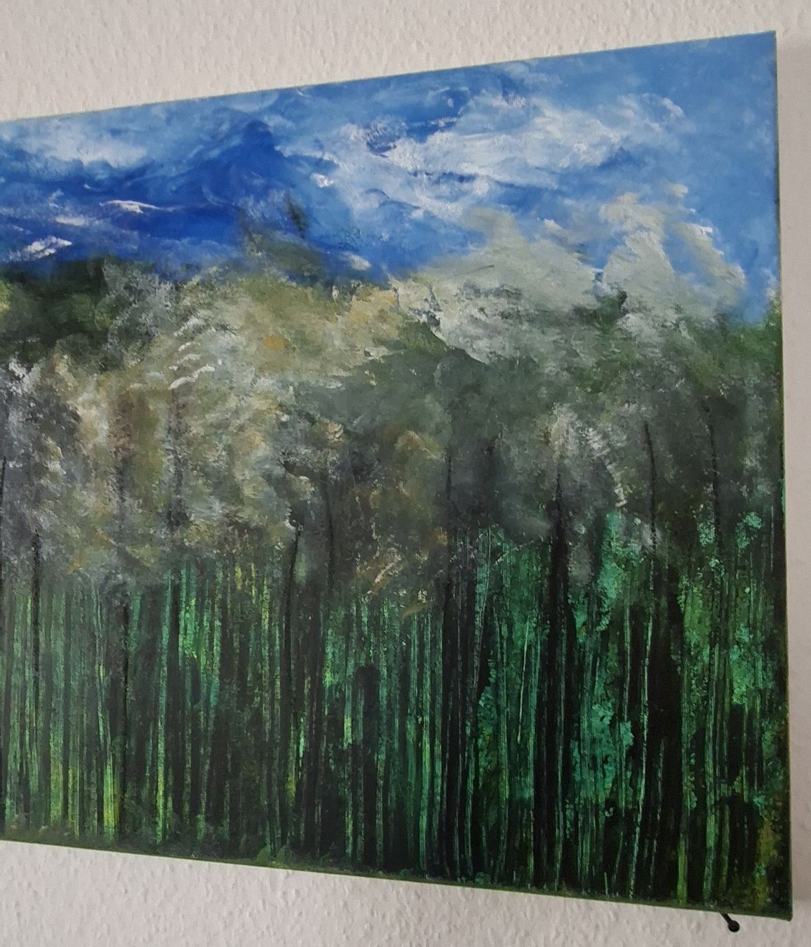 Tableaux: Gemälde " Höhenwald" handmade 40×120 – Neuf (Voir description) à Riehen par Steinbock1970 3