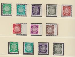DDR 1957, DIENSTMARKEN GEFASERTES PAPIER **