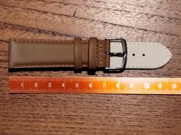 22mm Bracelet de montre en cuir