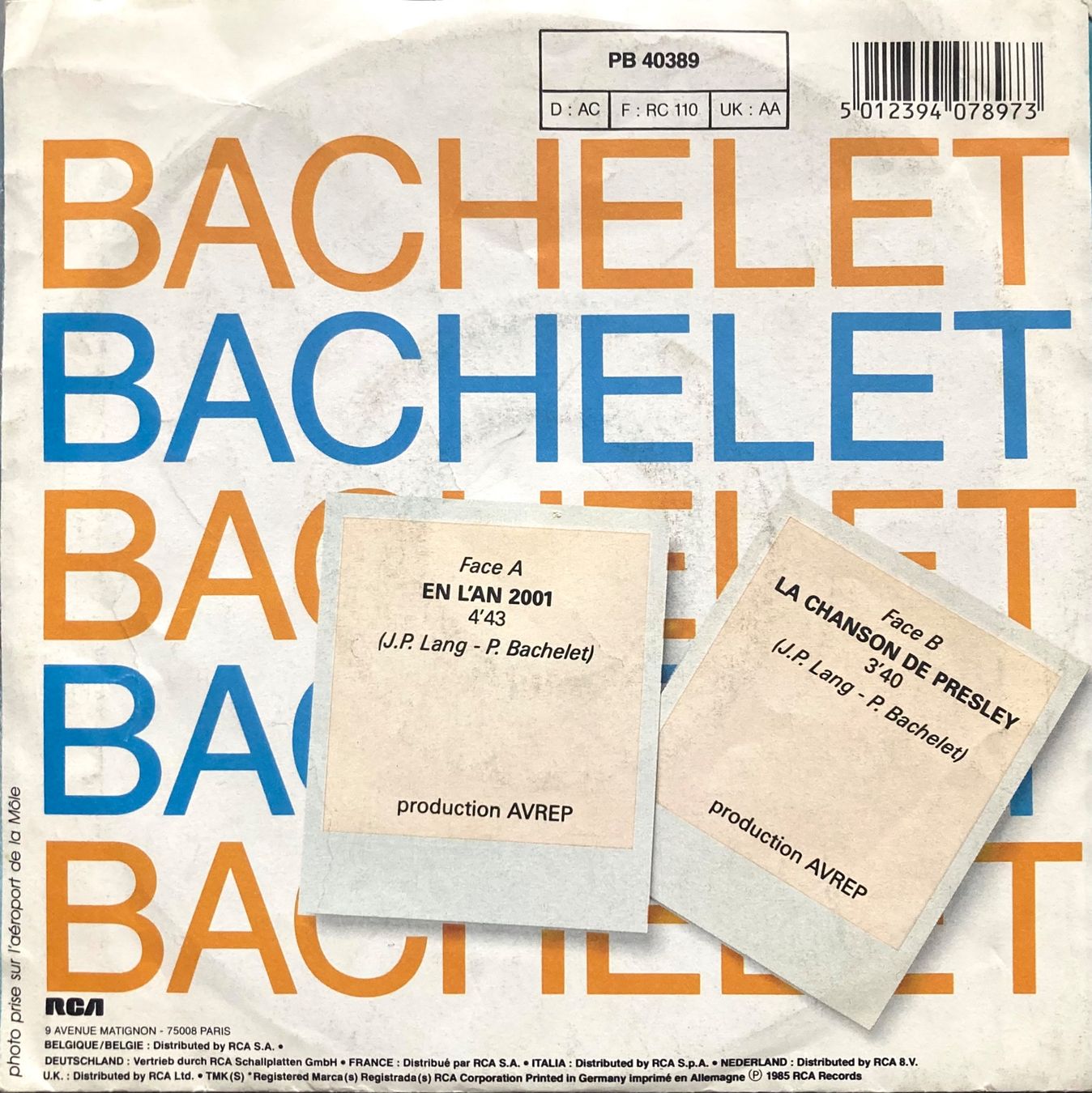 Schallplatten: PIERRE BACHELET - EN L'AN 2001 – Gebraucht aus Poliez-Pittet von Newtown-Records 1