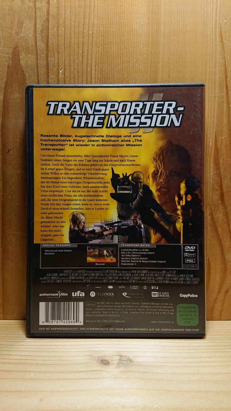 Tutti i DVDs: TRANSPORTER 1 bis 3 auf DVD – Usato da Wilderswil venduto da Exebub 4