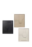 NORAH - Bilder in Schwarz, Beige und Ecru (x3) 32x40