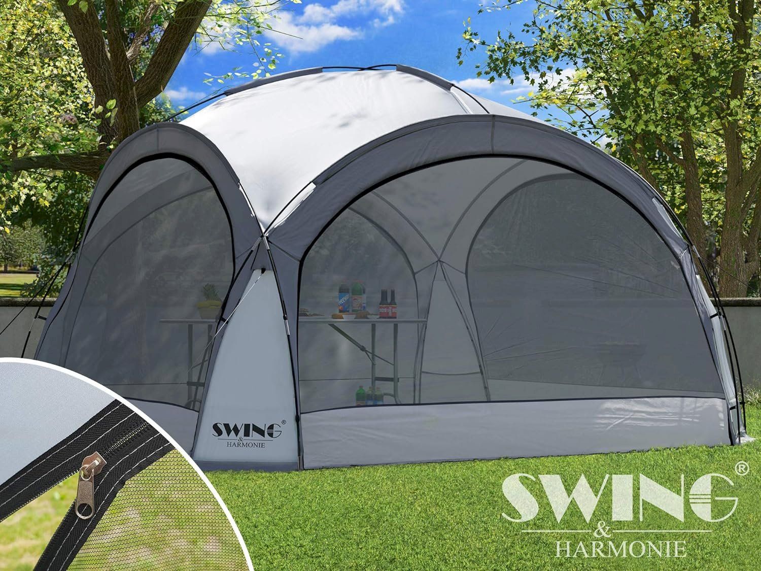 Zelte & Pavillons: LED Event Pavillon 3,60 m Anthrazit – Neu und originalverpackt aus Bottighofen von zaap 4