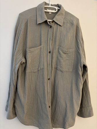 Hemd aus Musslin Gr. XL salbei H&M