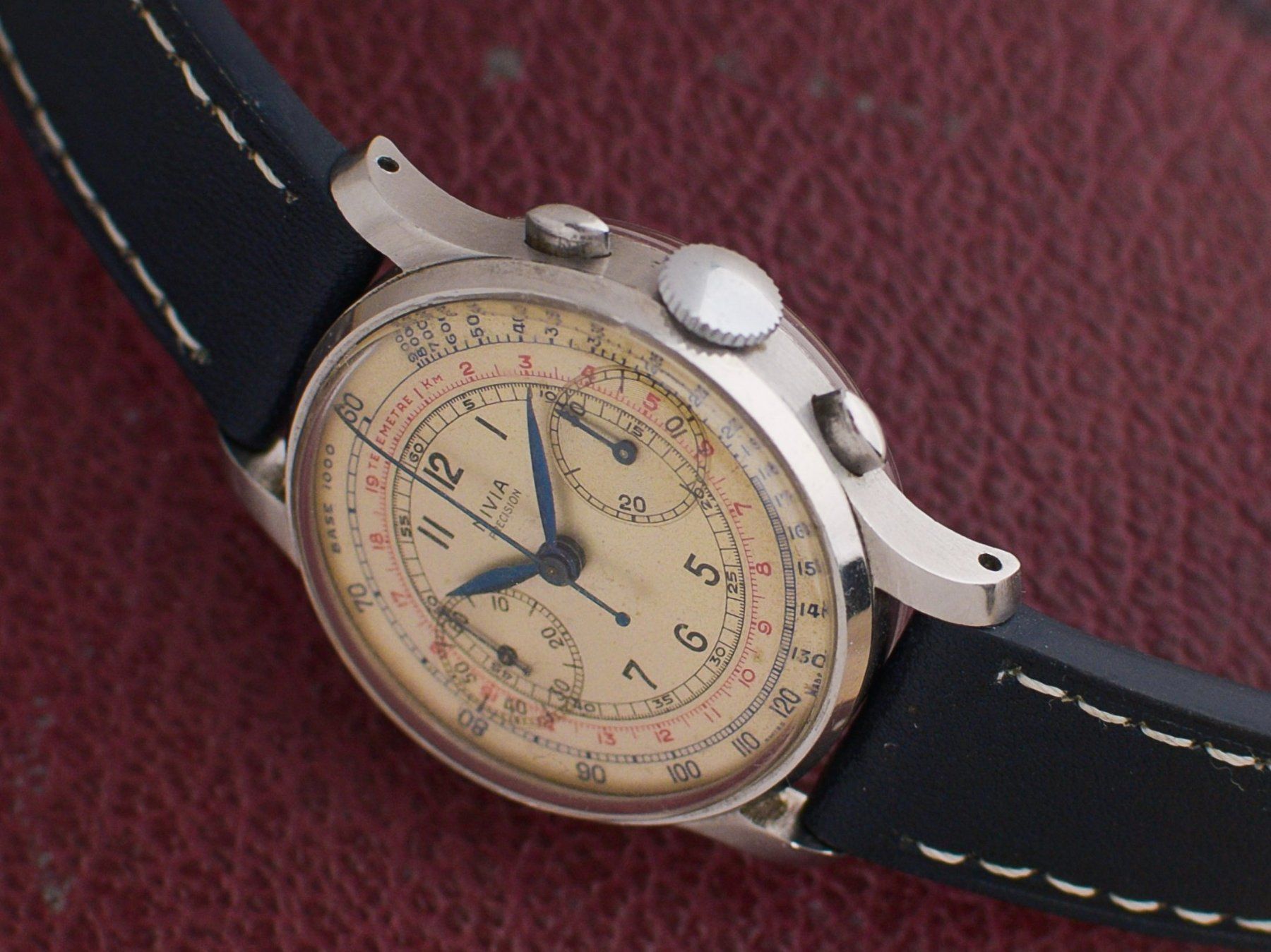 Orologi: Nivia Precision Valjoux 23 Chronograph from 1940s – Usato da St. Gallen venduto da Andrej99 5