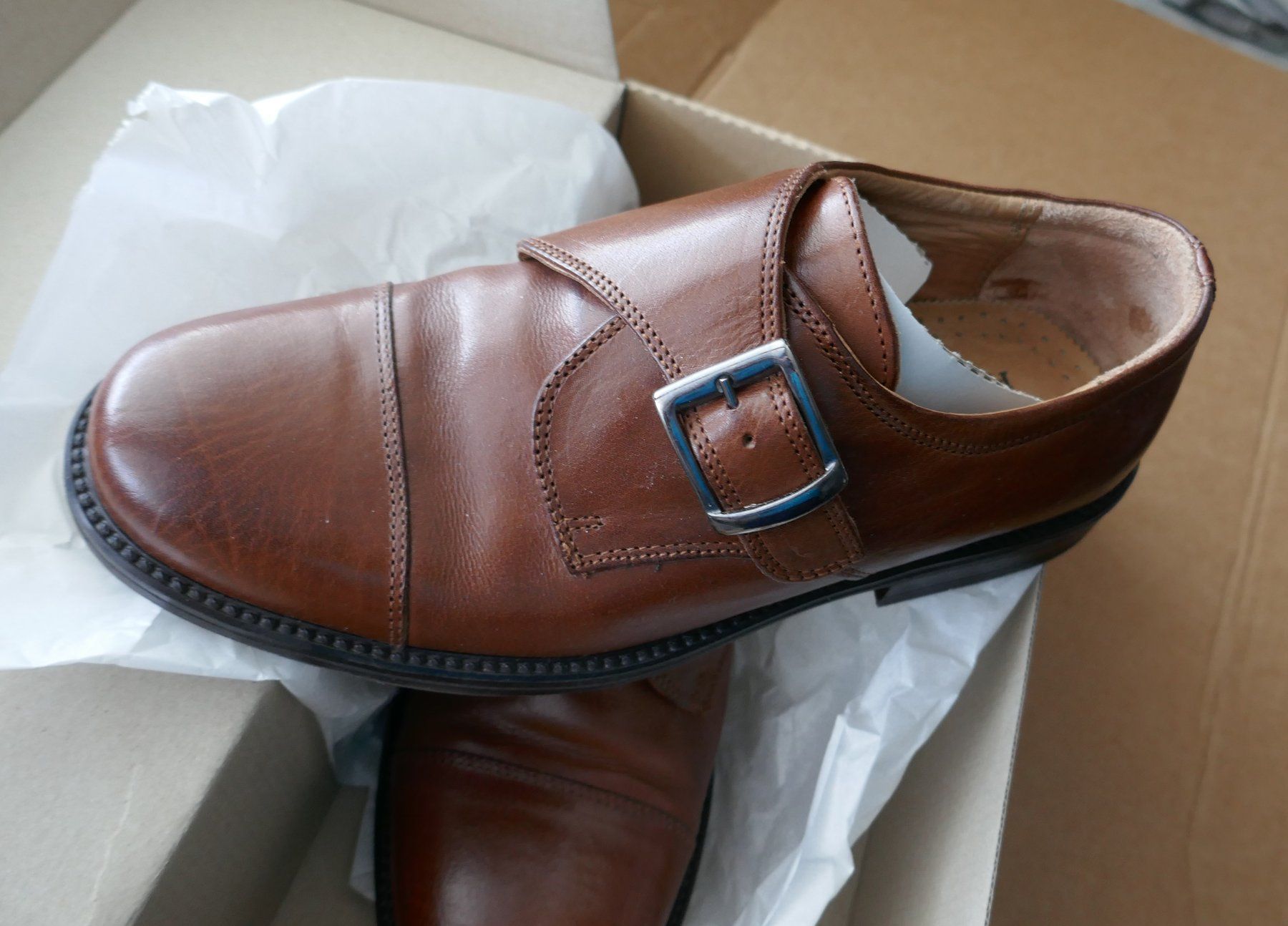 Scarpe da uomo: Herren Lederschuhe mit Schnalle – Usato da Ehrendingen venduto da Wolfmanjack 1