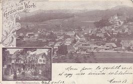 BE-Worb-Haushaltungsschule-Karte gelaufen 1903