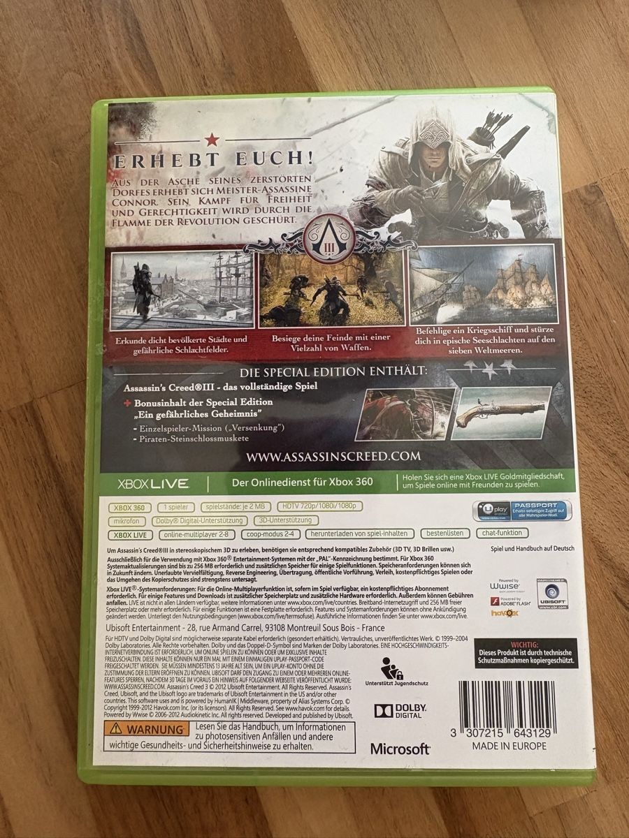 Spiele: Xbox - Assasins Creed III – Gebraucht aus Zürich von chemostat 2