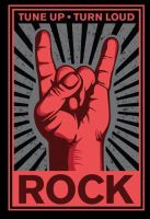 Blechschild-TUNE UP-TURN LOUD-ROCK SALUT