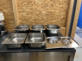 5 x 1/2 Gastronorm Behälter BLANCO inkl.2 Deckel 