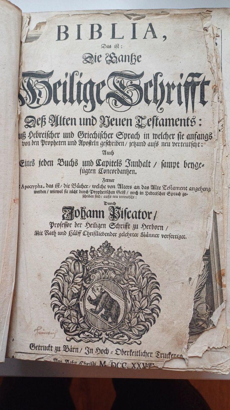 Libri: Antike Piscator Bibel 1728 – Usato da Zollikerberg venduto da Kaugo 4