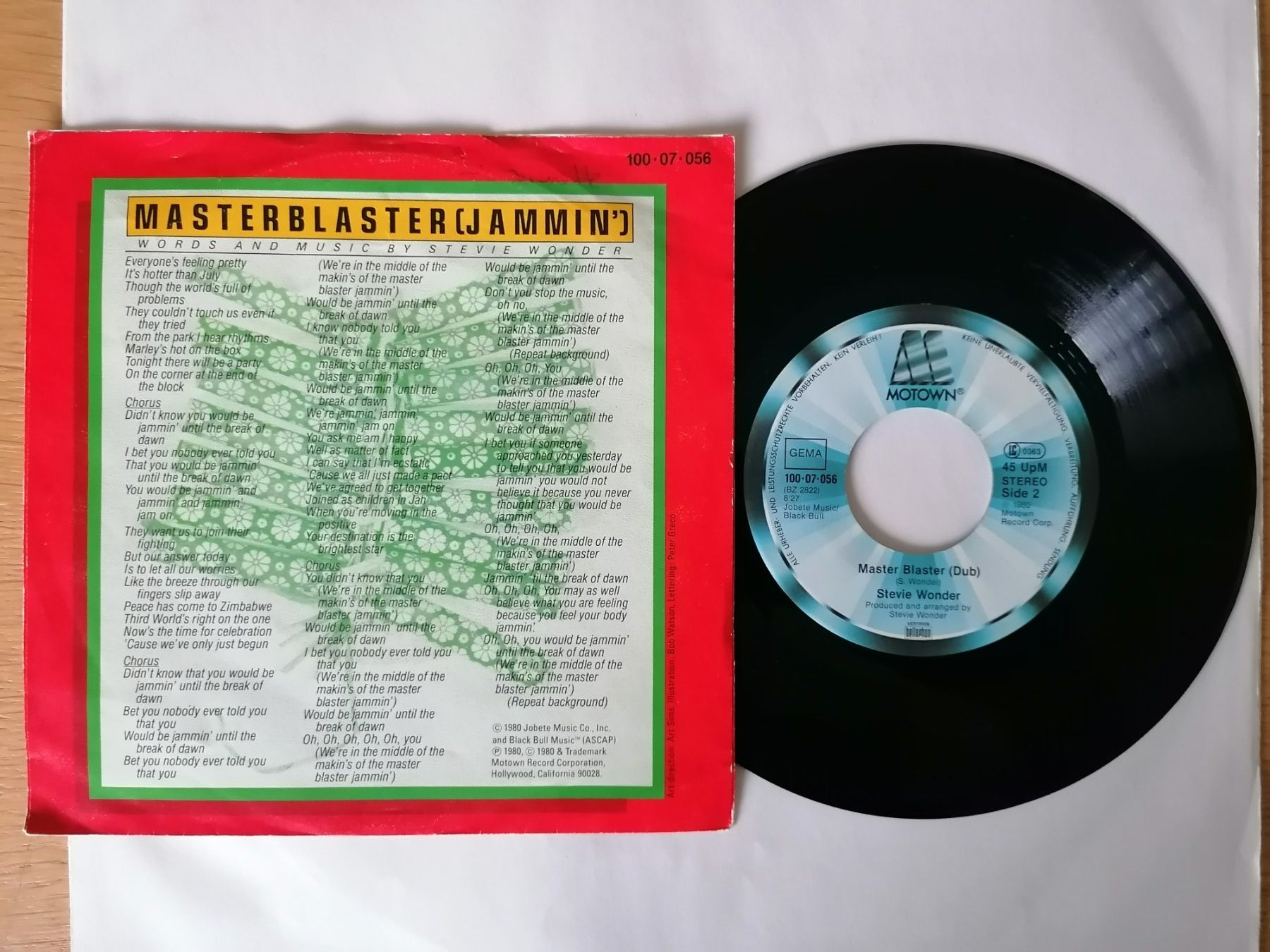 Dischi in vinile: Stevie Wonder - Master Blaster (Jammin') 7" Single – Usato da Beinwil am See venduto da Funkthesizer 1