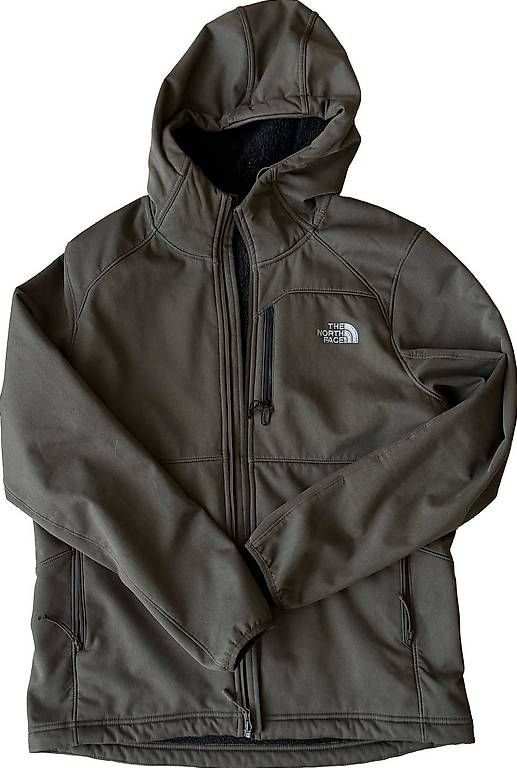 North Face Giacche: North Face Softshell à capuche doublé polaire Kaki Taille L – Usato da Champlan venduto da jbibinet01