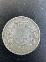 5 Franken 1932 Silber Münze CHF Sammlungsmünze