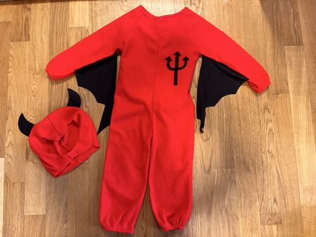 Déguisement diable rouge, taille 3-4 ans