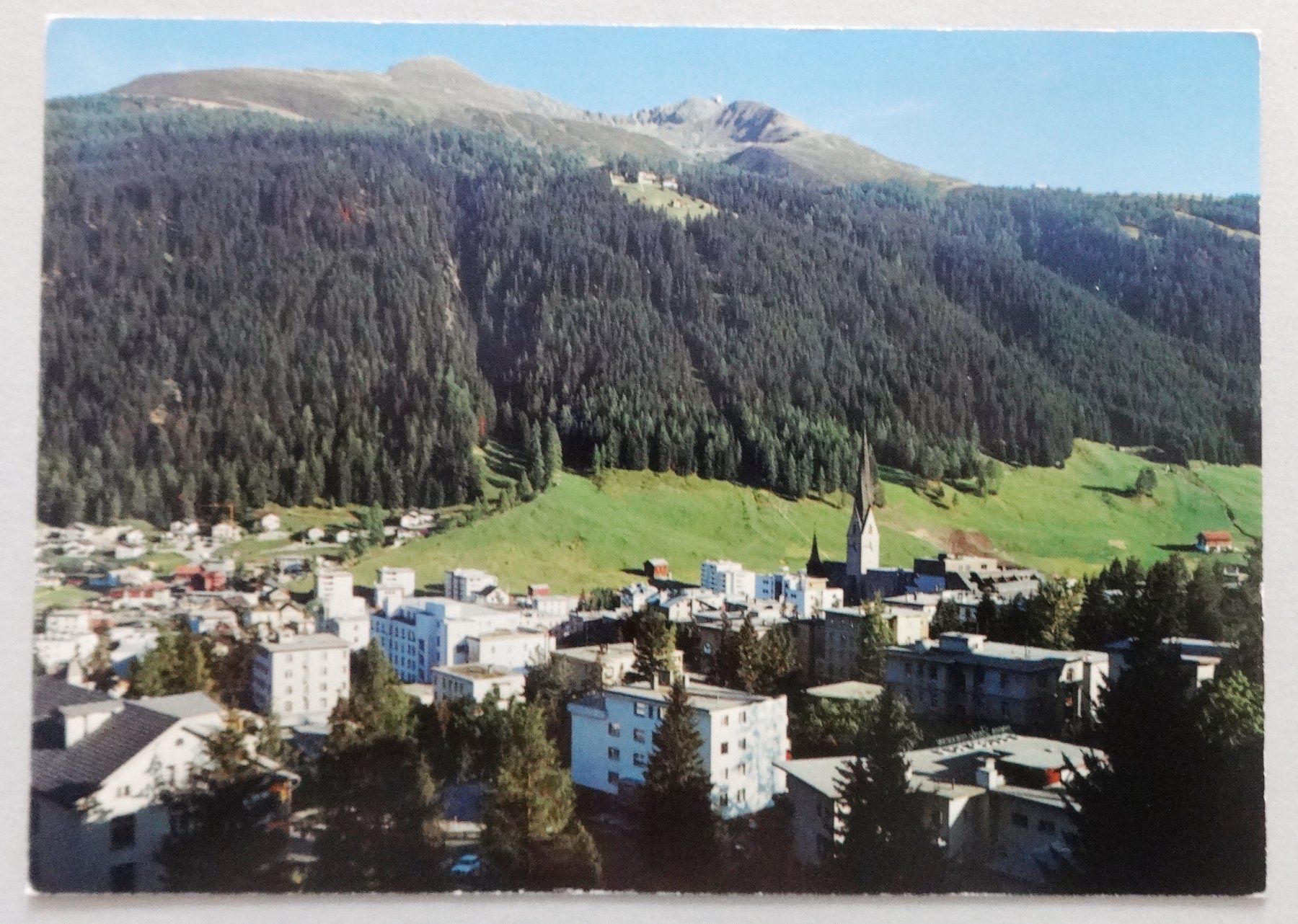 Cartoline postali: Davos mit Jakobshorn – Usato da Fétigny venduto da Billy2miny