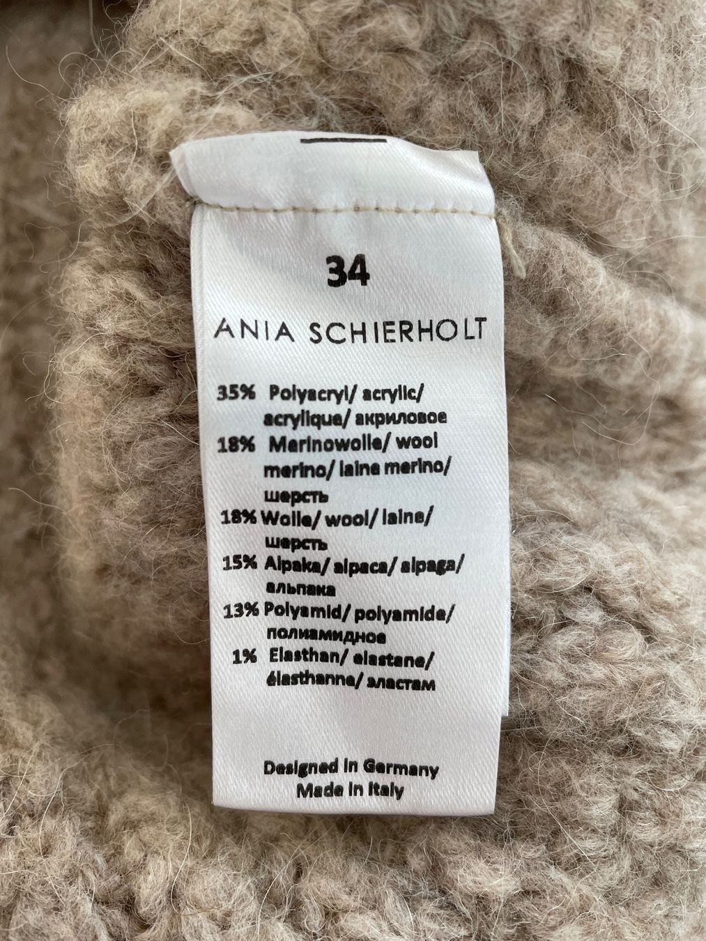 Ania Schierholt Maglioni & Felpe: ANIA SCHIERHOLT Strickpullover beige Gr. 34 (Oversize) – Usato da Chur venduto da Hortensia03 5